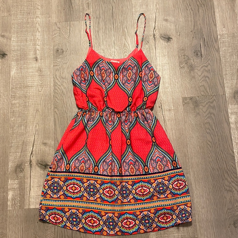 Vibrant colored mini dress